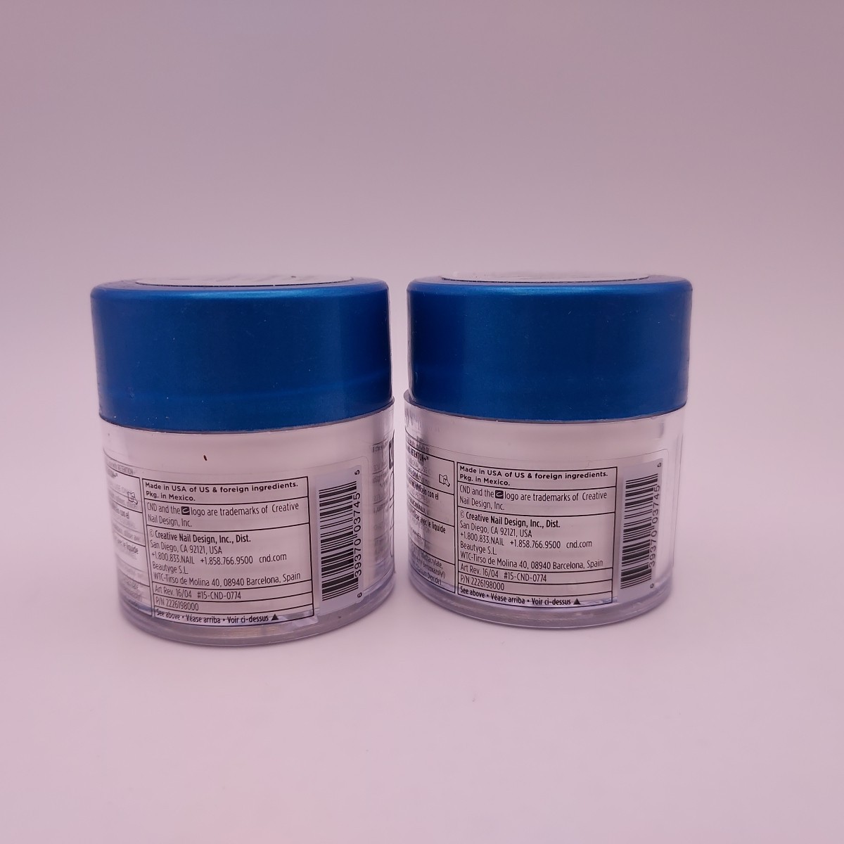 LOT OF 2 CND Enhancements Retention + Sculpting Powder BRIGHT WHITE .8oz Sealed