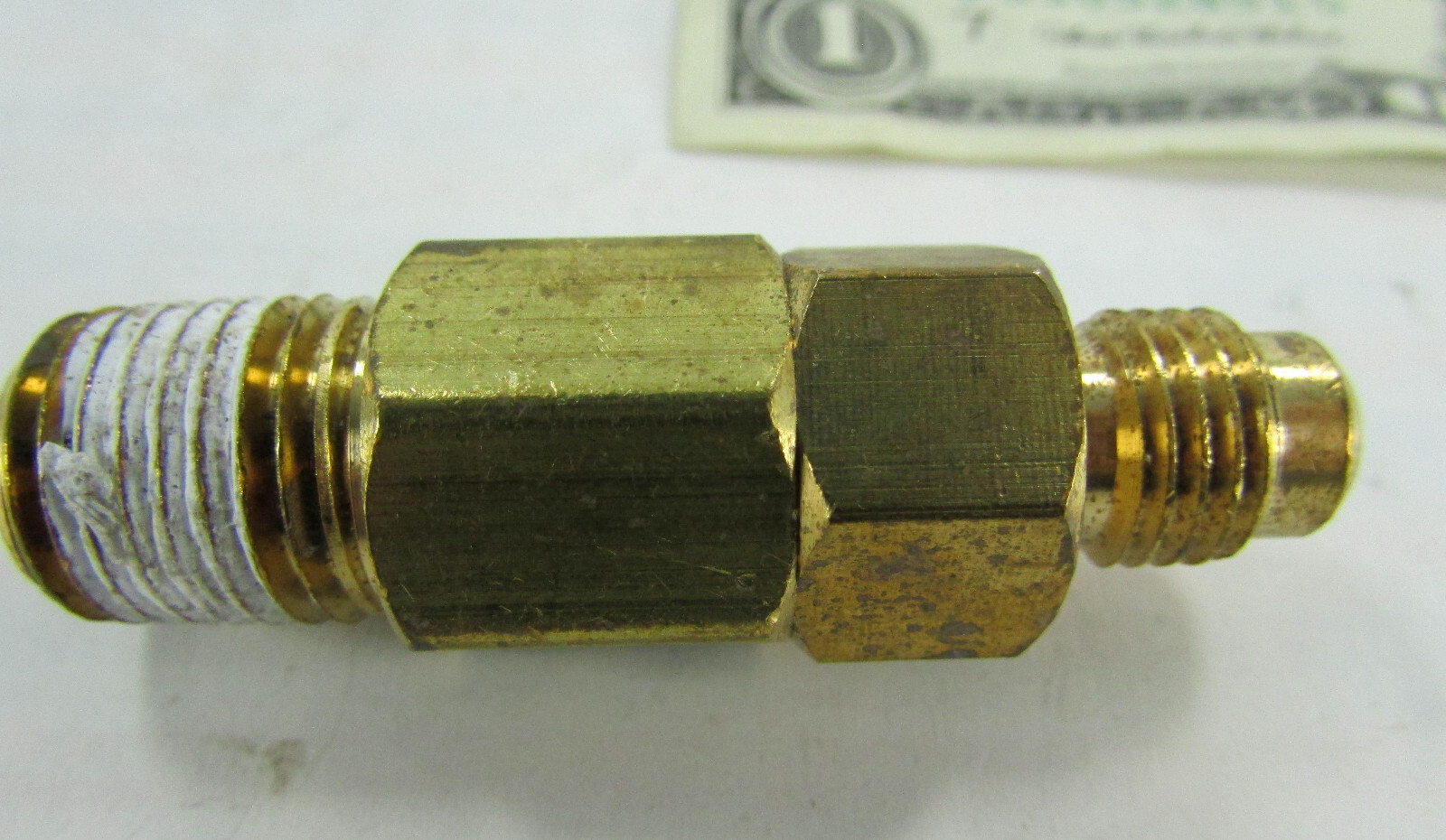 NOS Taprite Check Valve Regulator Outlet Fittings, 1/4" Flare x 1/4" NPT 5436A
