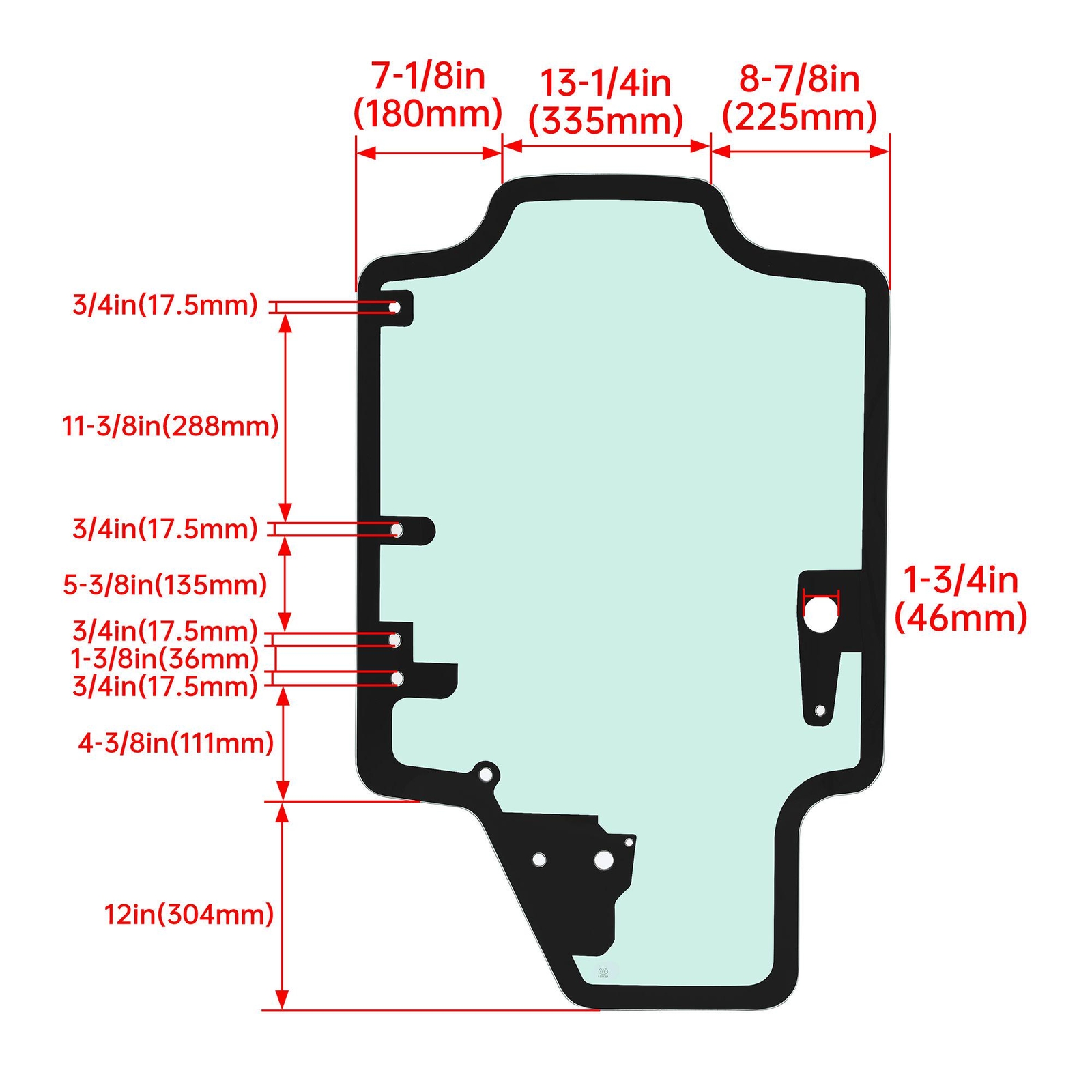 Door Glass 47405930 For Case / New Holland Skid Steer SR130 SR150 SR175 SR200 +