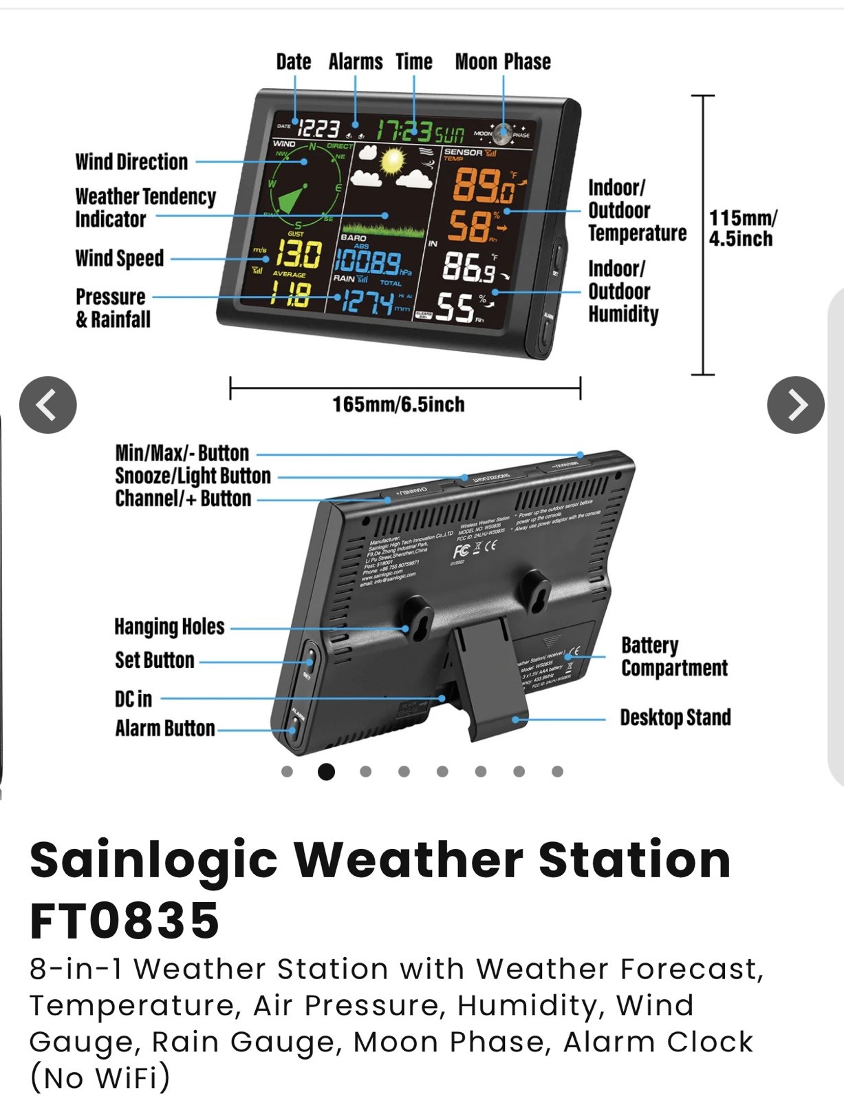 Sainlogic WS0835 Wireless Weather Station