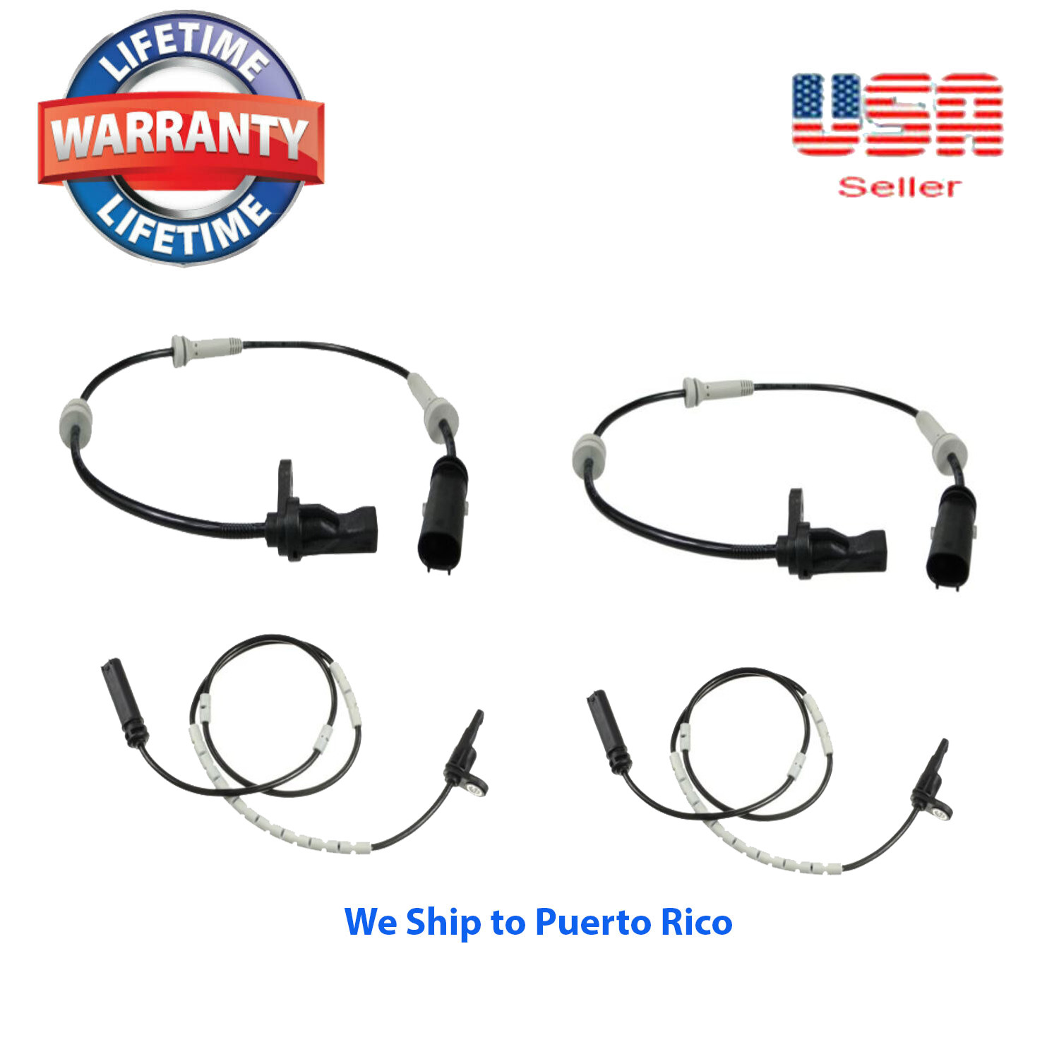 4 ABS Speed Sensor Front Rear Left & Right Fit BMW 2012-2020 With Park Assistant