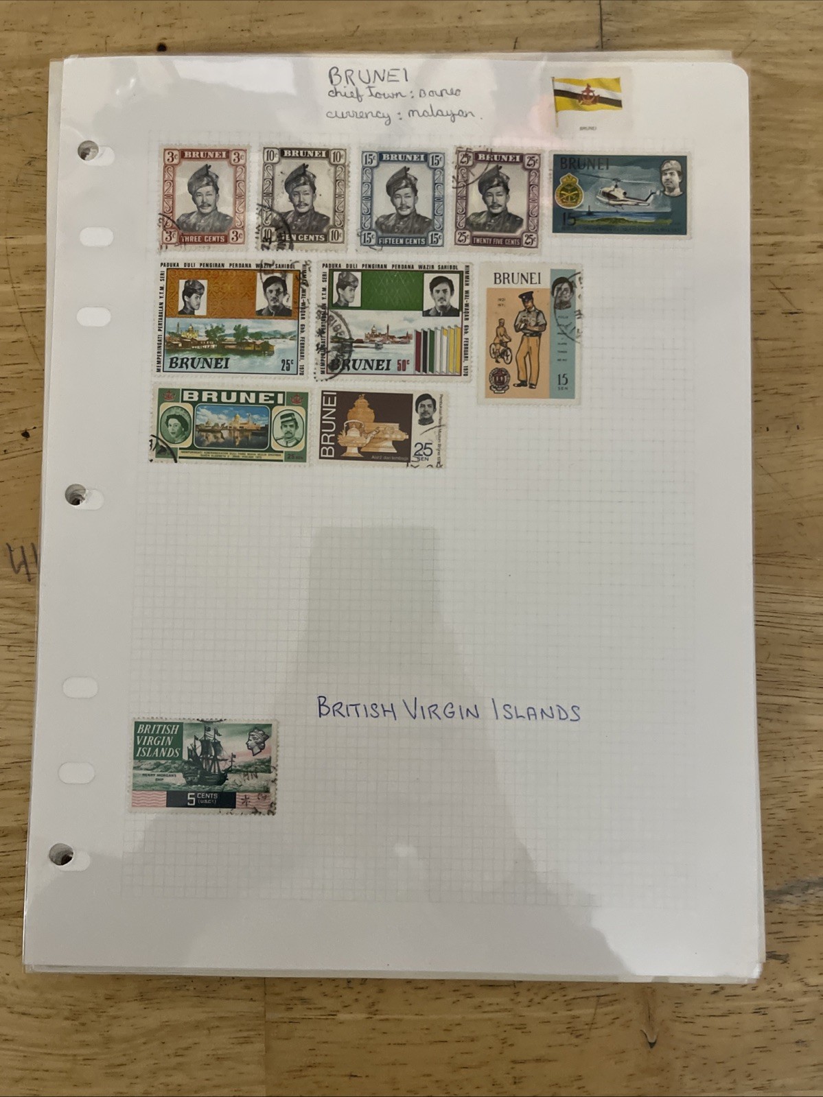 Lot of new and used stamps from all over the world. ON Paper.