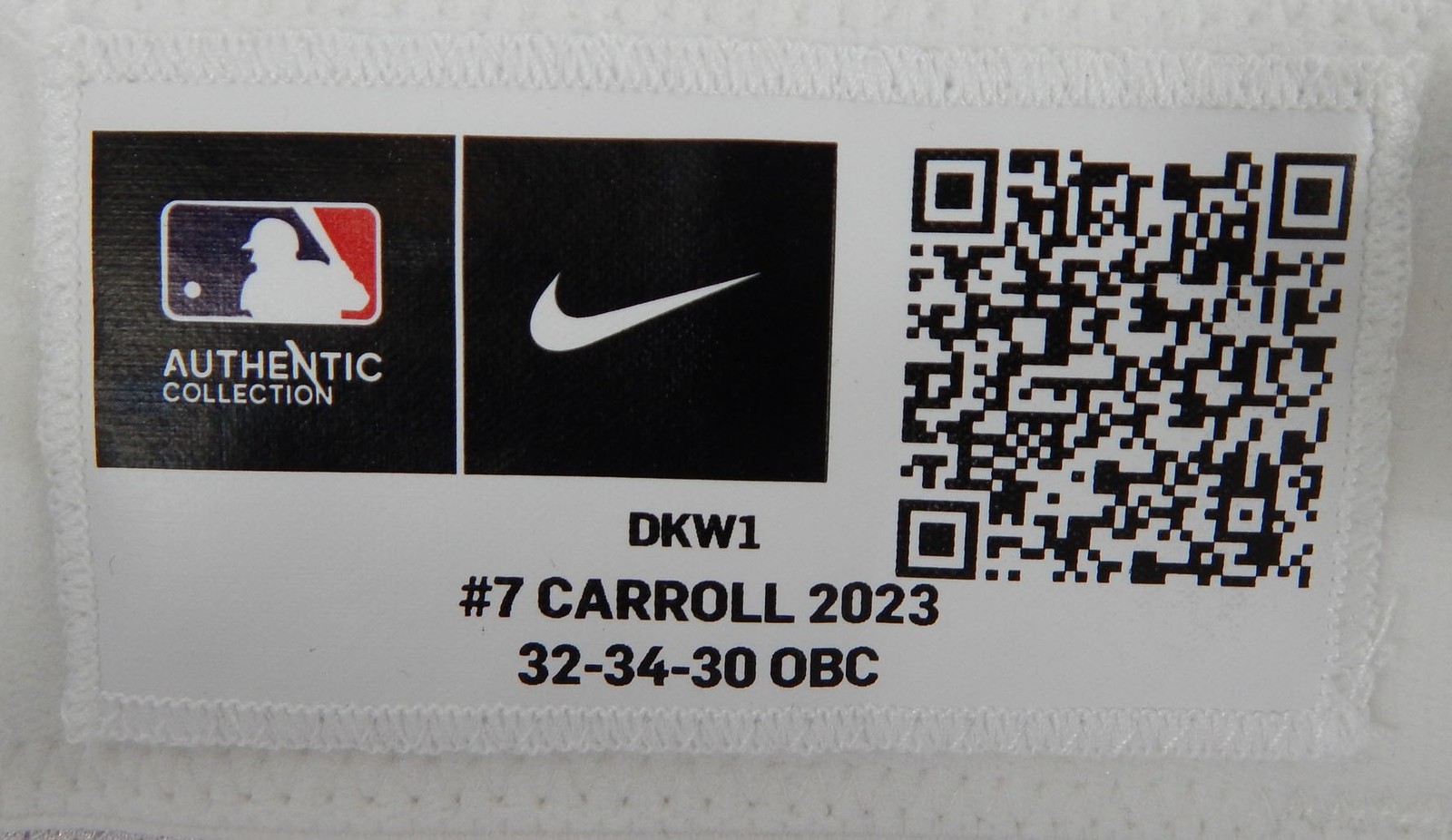 2023 Arizona Diamondbacks Corbin Carroll #7 Game Issued White Pants 32-34-30 425