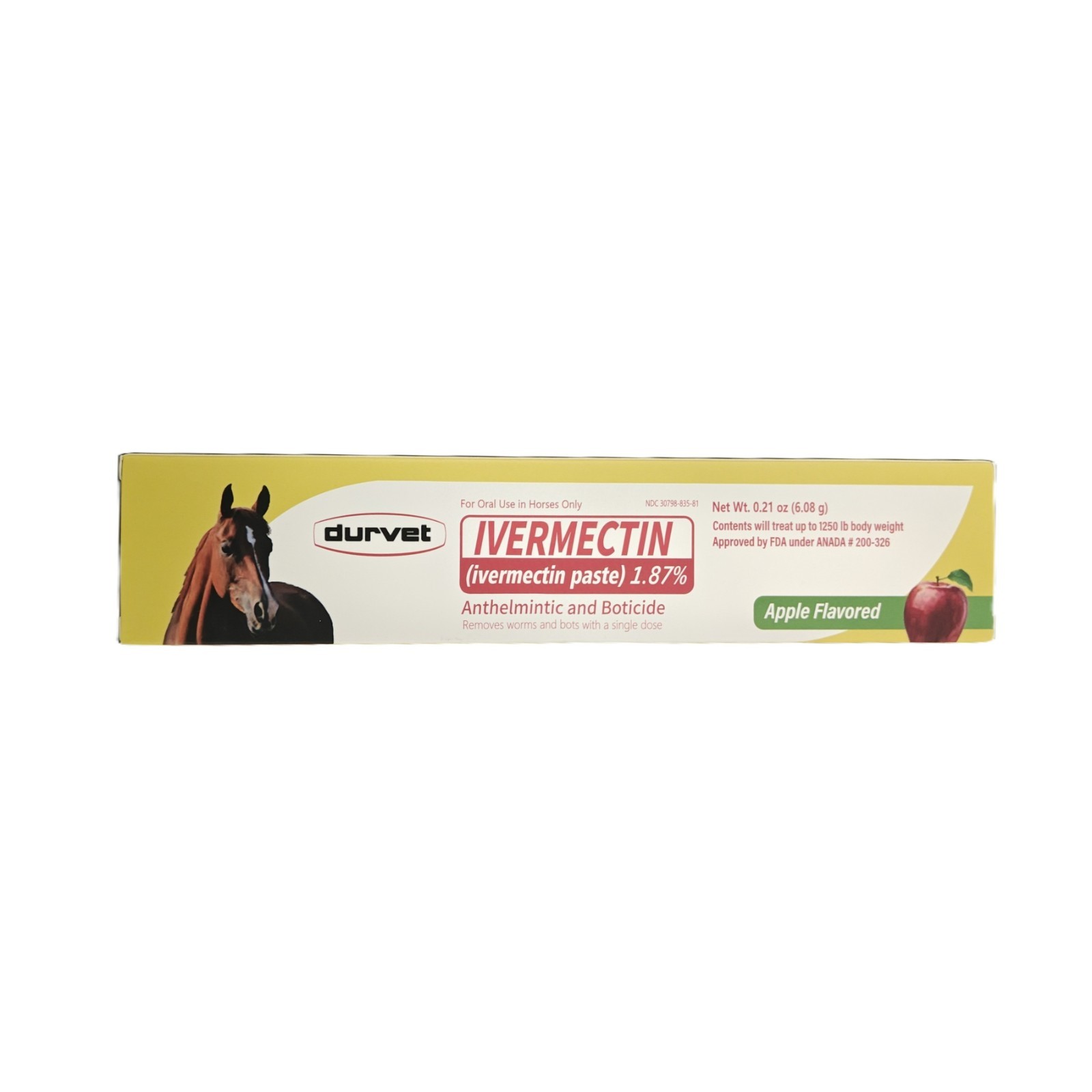 Lot of 9 Horse Dewormer Paste 1.87% - Apple Flavor - EXP: 10/2027+