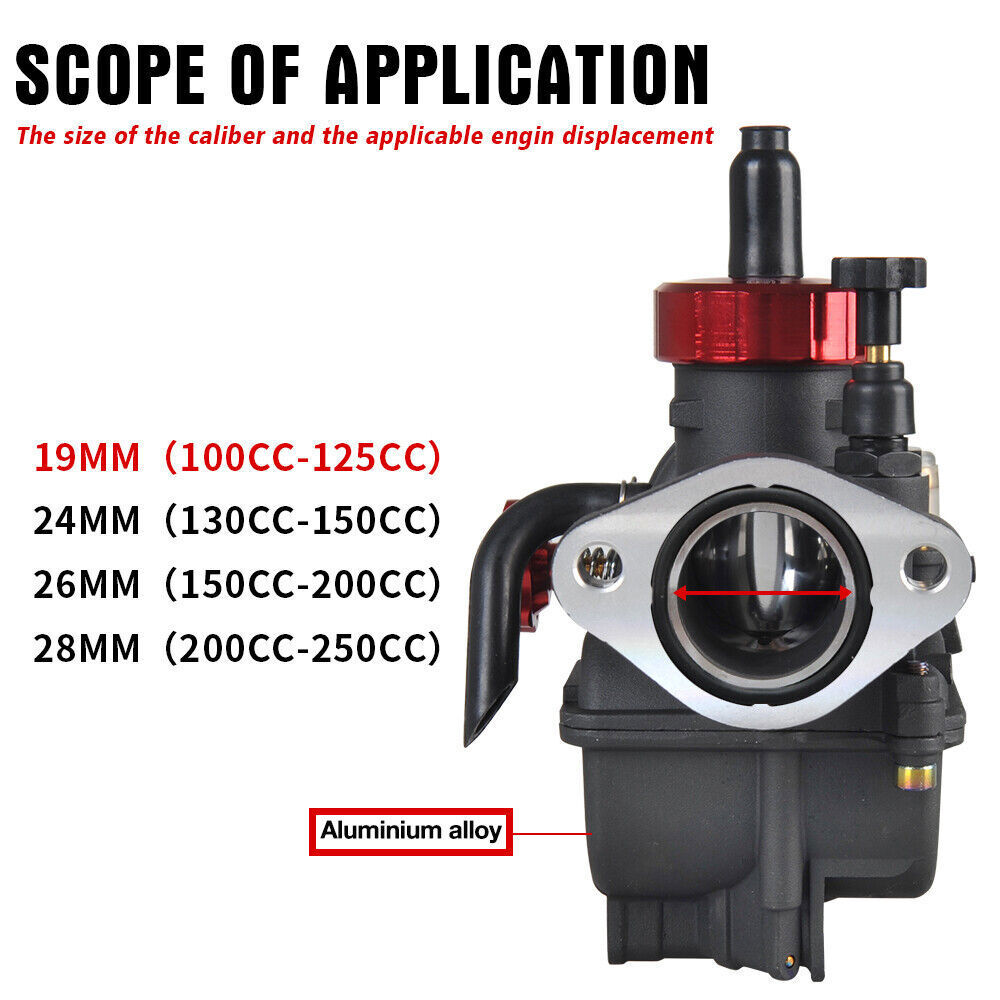 NIBBI PE 19mm Carburetor For DS80 CRF125F KLX110 SR125 DR100 BULL PREDATOR 125