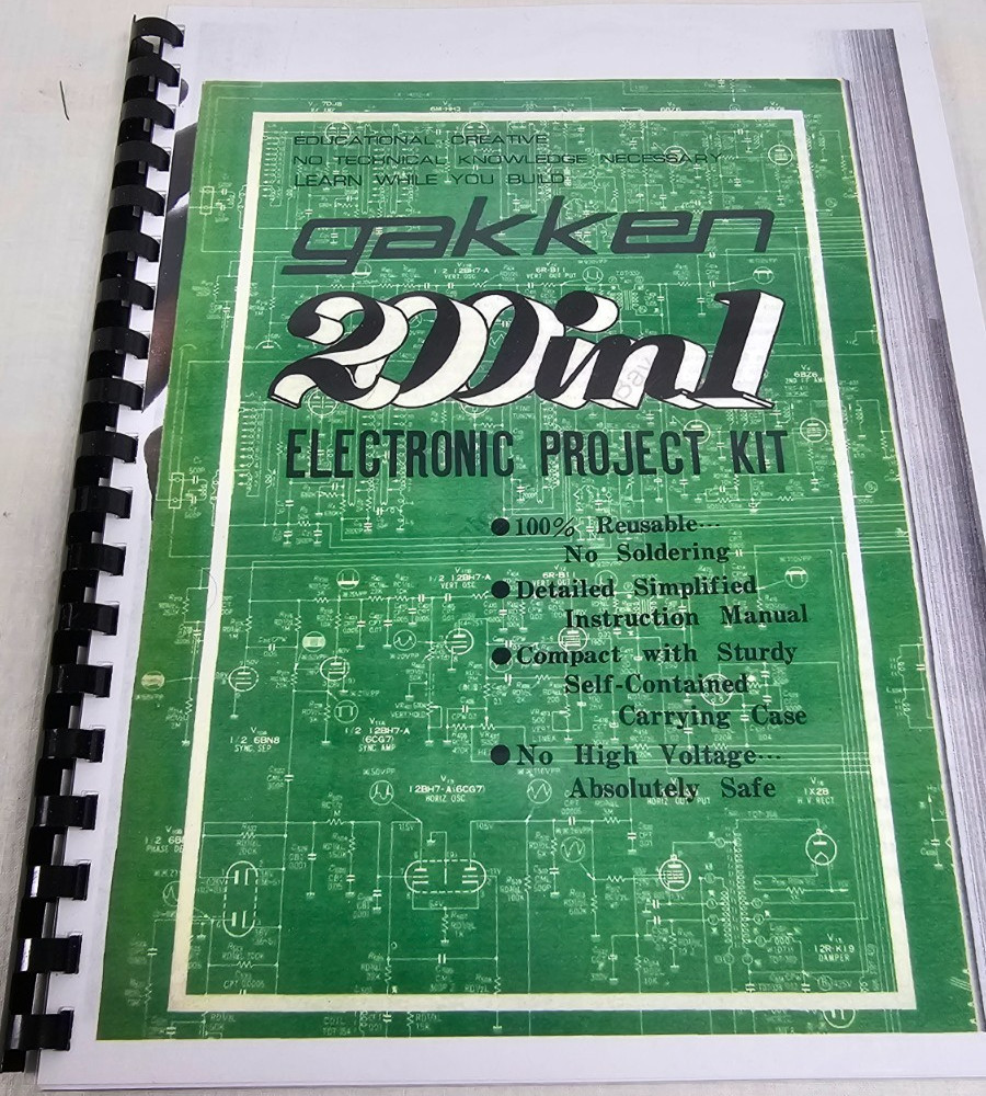 RARE! GAKKEN MyKit 200 In 1 Electronic Project Kit REPRODUCTION MANUAL ONLY!!!!
