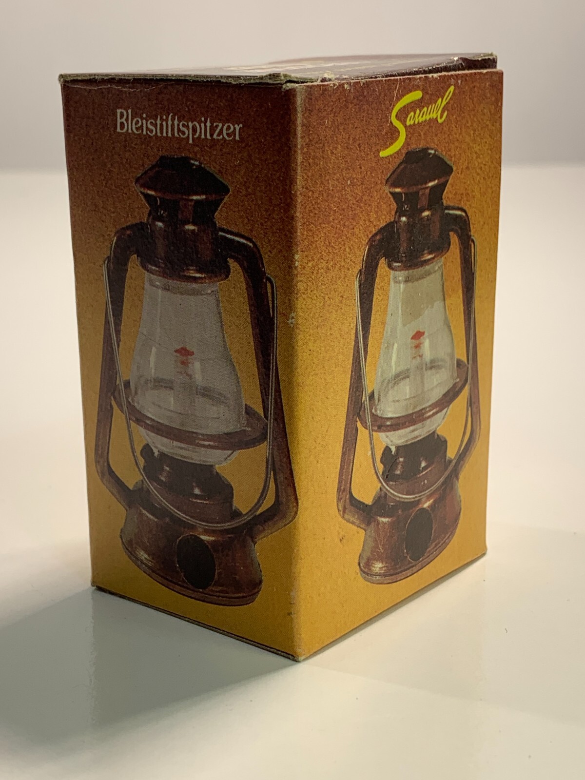 Vintage Die-Cast Pencil Sharpener Kerosine Oil Lantern With Box PSE