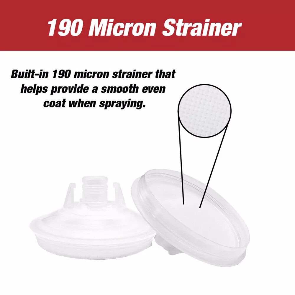 50Packs PPS CUPS Disposable Paint Spray Gun Cup Liners and Lid System 600ml/20Oz