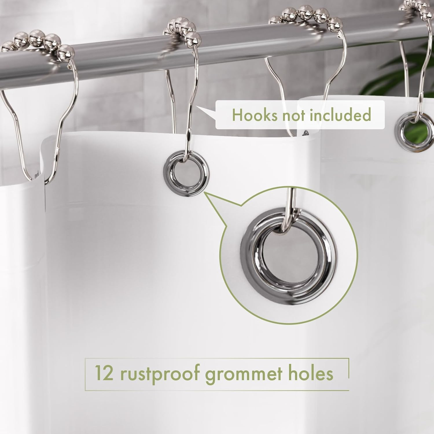 Extra Long Shower Curtain Liner, White Shower Curtain Liner 84 Inches Long, 72X8