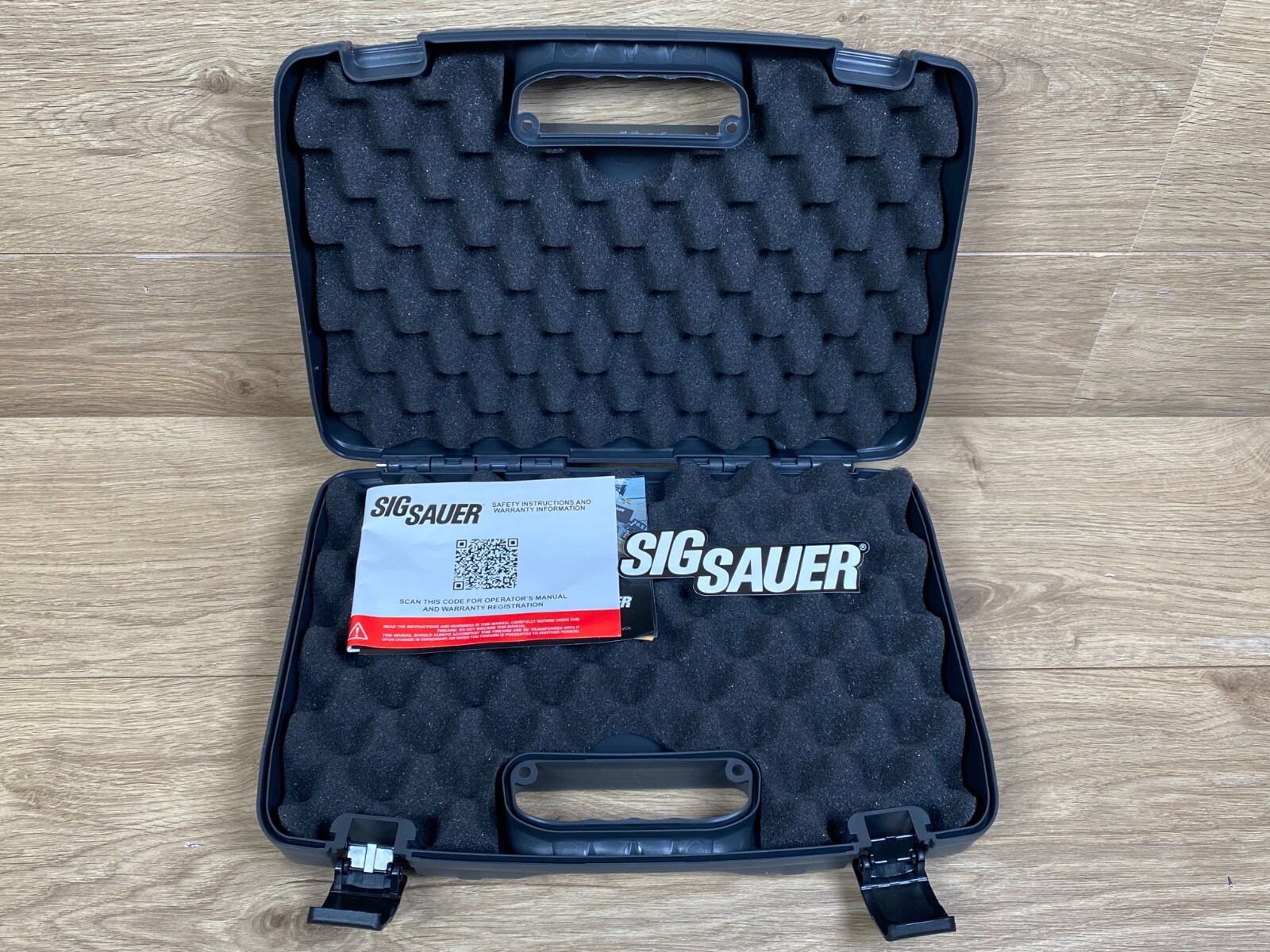 Sig Sauer Factory OEM Large Size Box Hard Case W/ Foam Lock Paperwork