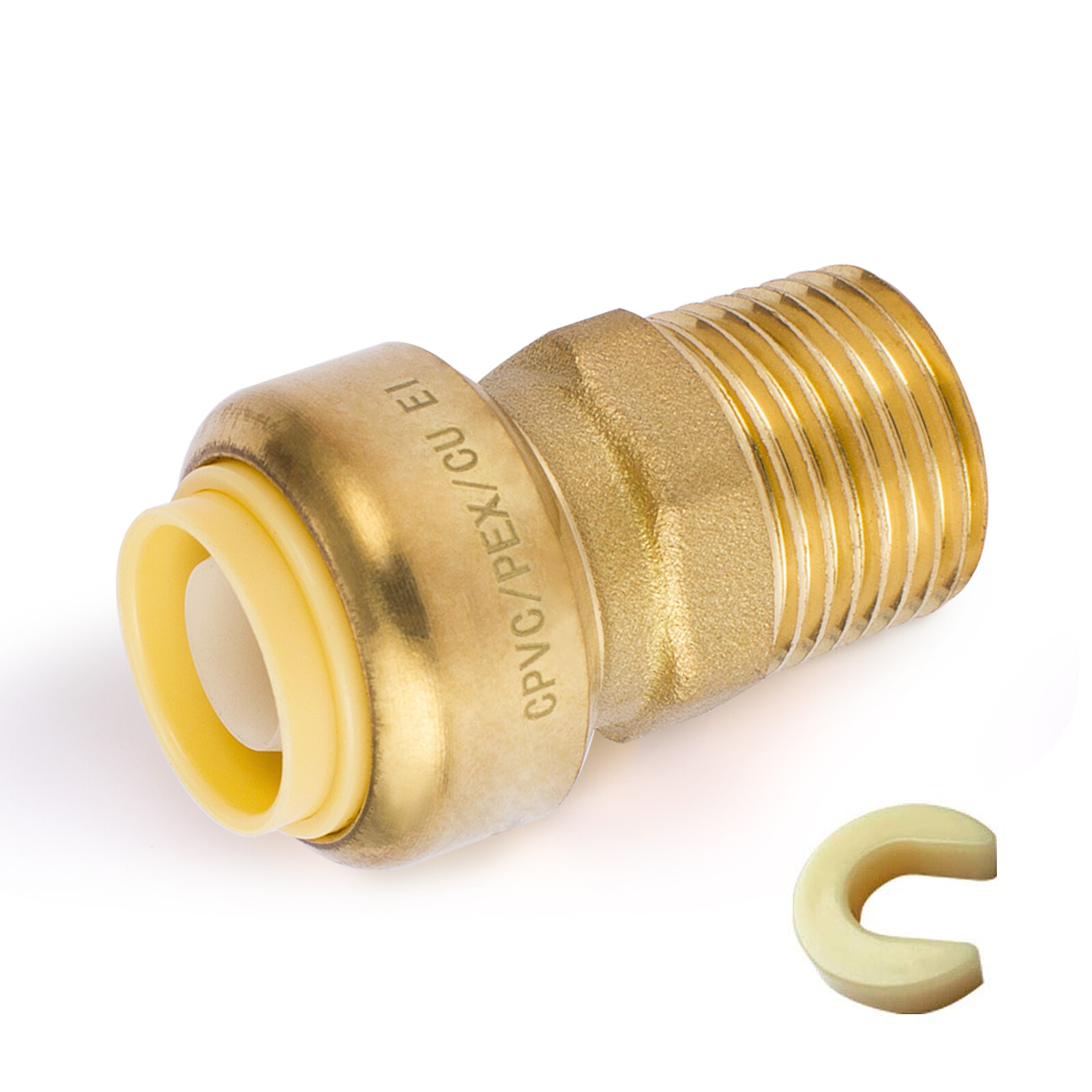 EFIELD (2 to 100 Packs) 3/4"Push Fit ×3/4"Female Adapter Brass Fitting Lead Free