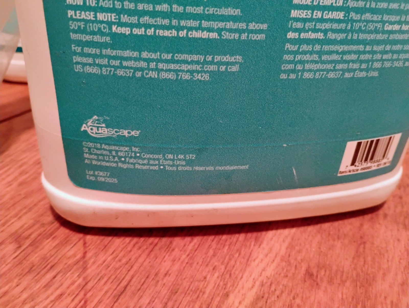 2 AQUASCAPE Aqua scape Pond Beneficial Bacteria 1 Gallon 98885