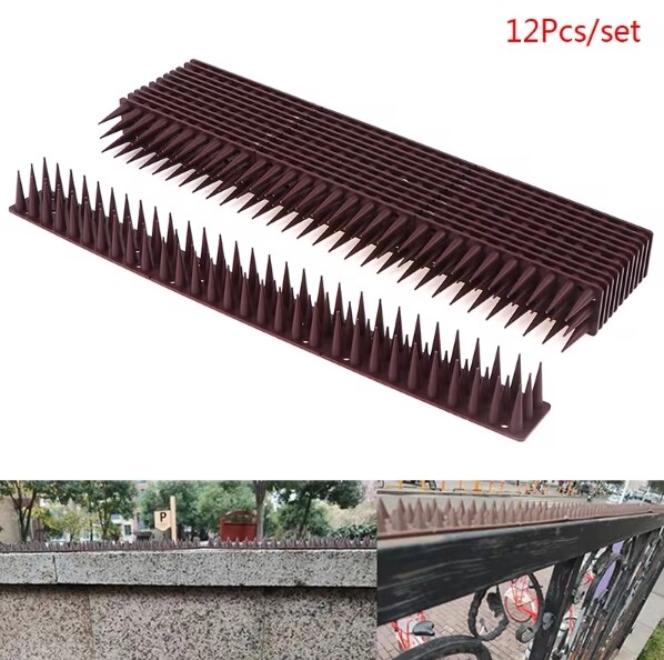 Cat Repellent Bird Spikes Fence Security Outdoor Plastic Deterrent Climb Strips