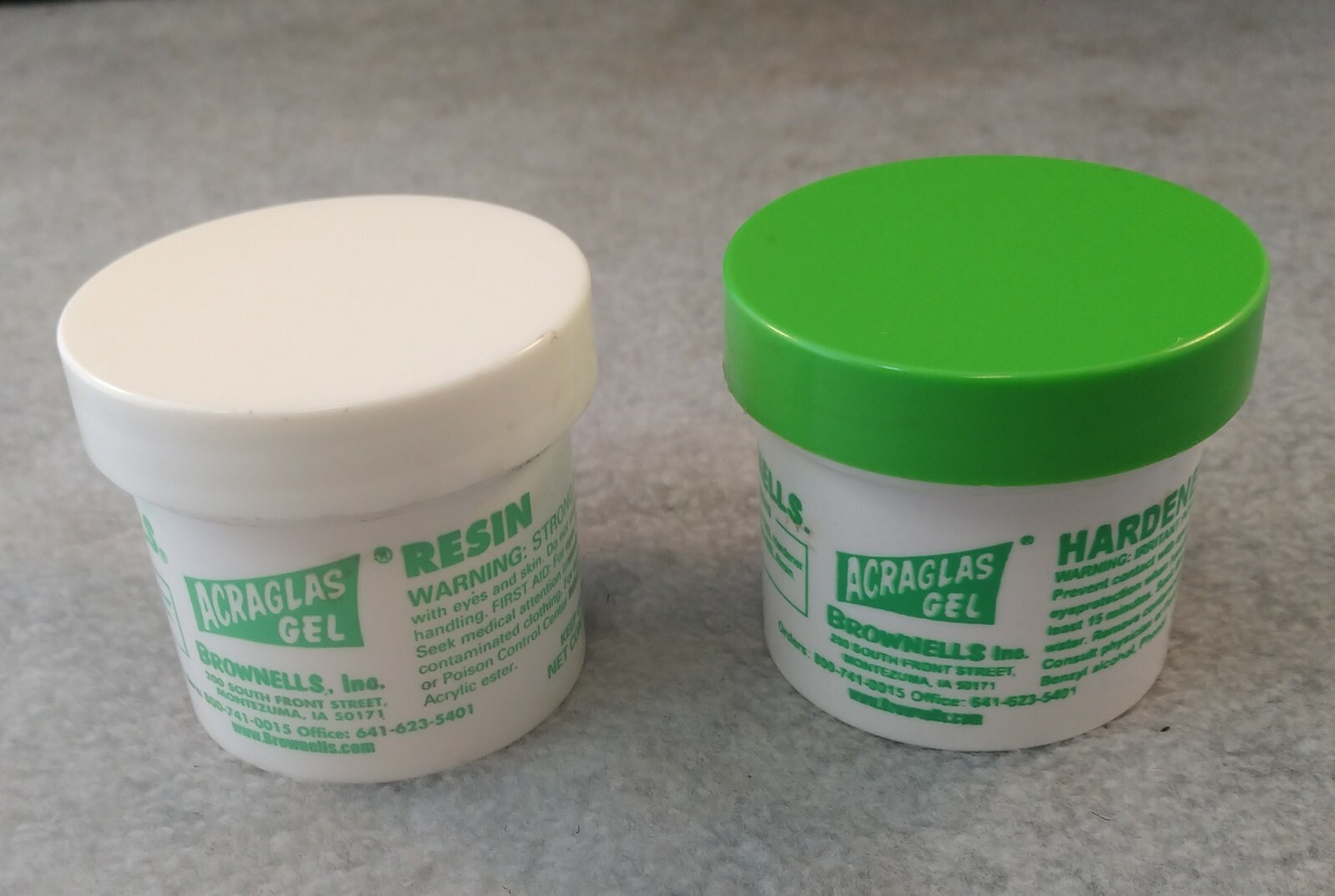 Brownells Acraglas Gel 4oz. Bedding Resin & Hardener Only & Instructions SAVE!!!