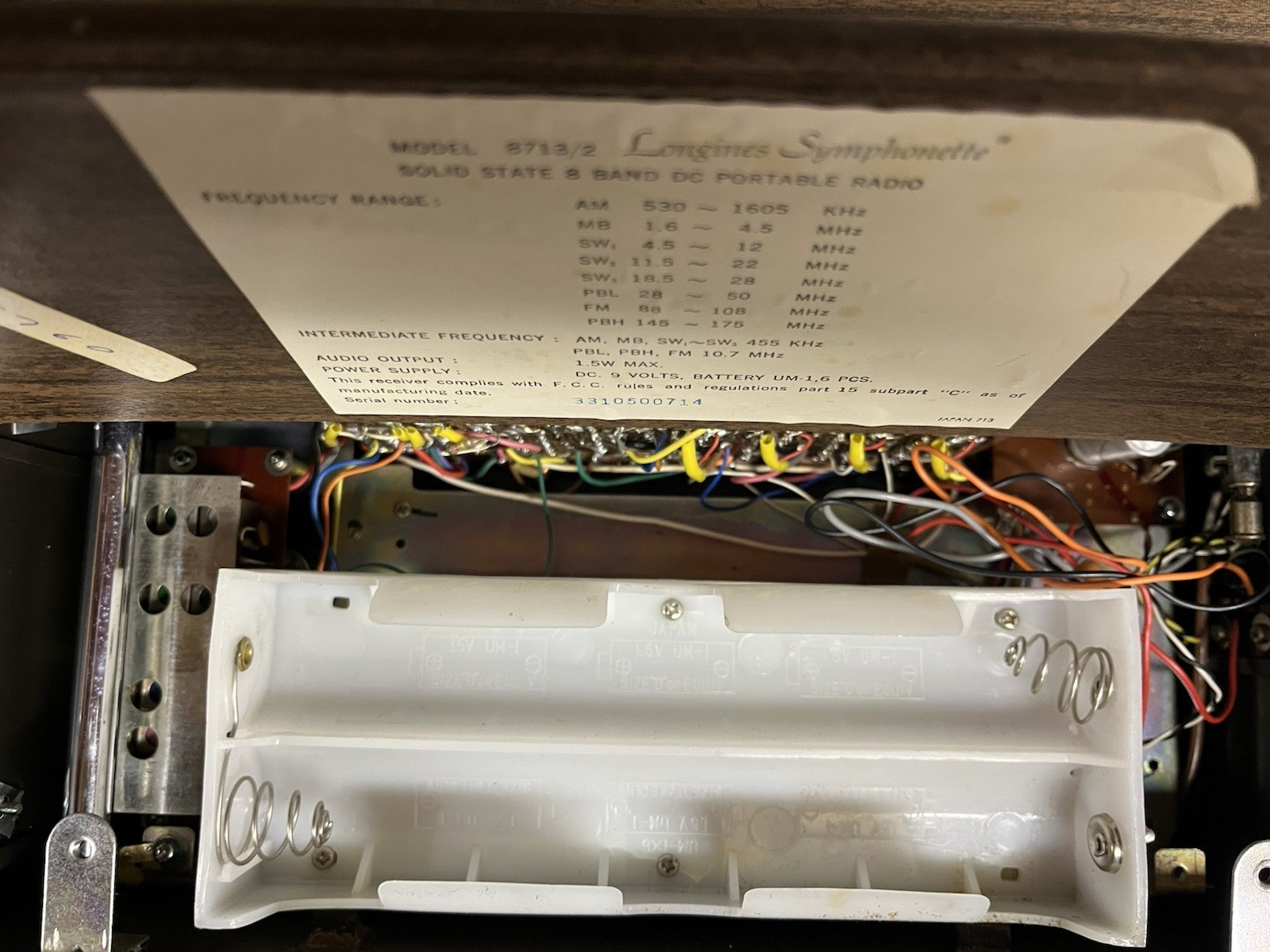 Longines Symphonette Pathfinder 8000 Multiband Radio, Model 8713, GC & WORKING