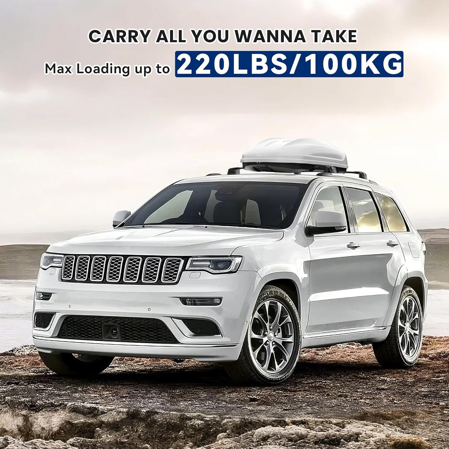 Pair Roof Rack Cross Bar Luggage Cargo Carrier For Jeep Grand Cherokee 2011-2022