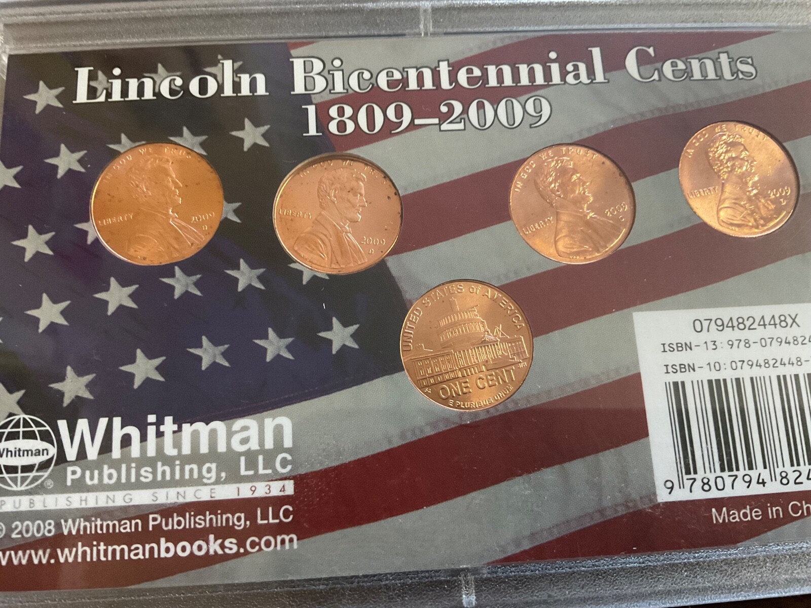 COMPLETE SET 2009 BU Lincoln Penny P&D Mints In Whitman Full Color Case 10 Coins