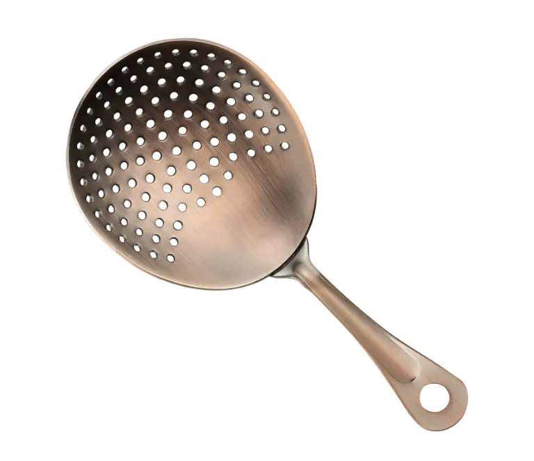 Winco BAJS-6AC After 5 Antique Copper Finish Julep Strainer