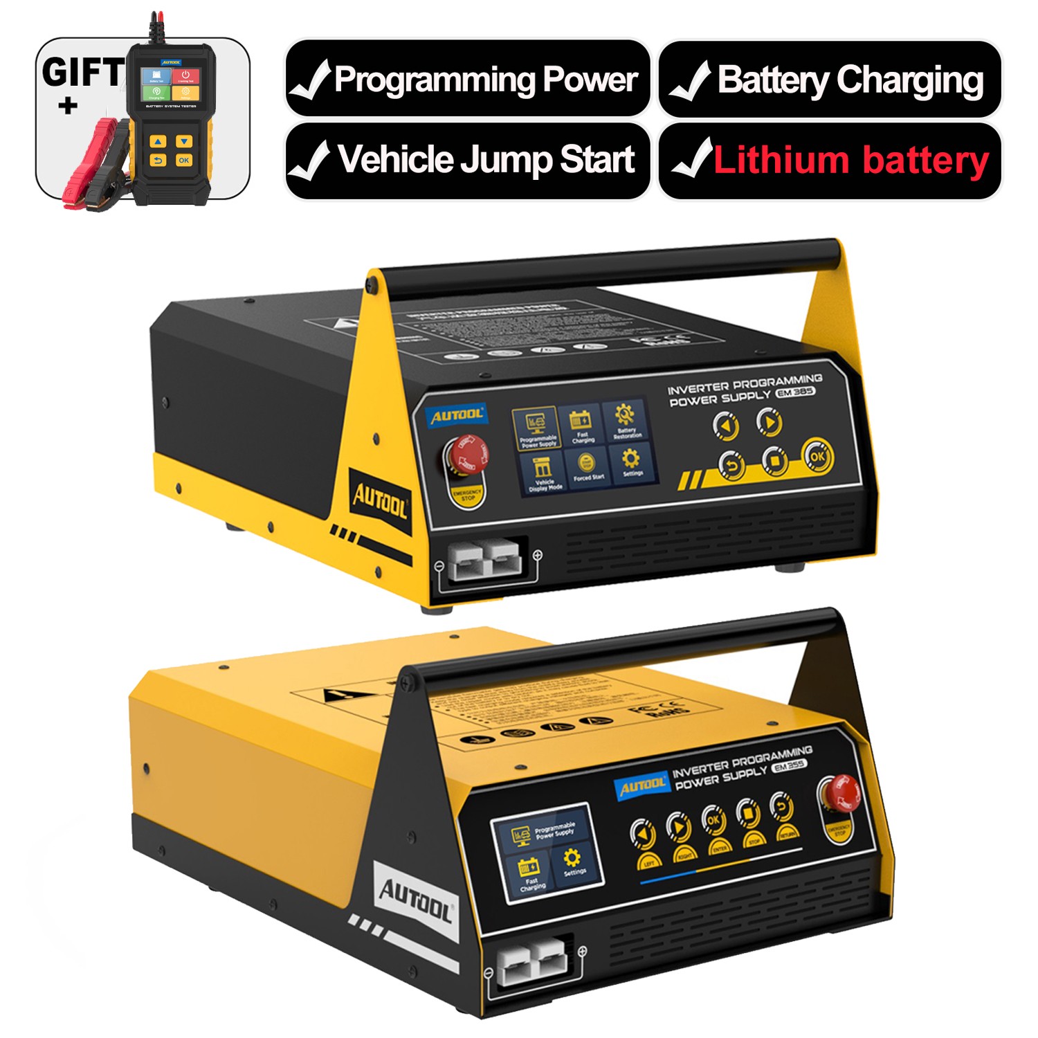 Car ECU Reprogramming Power Suppl Fast Battery Charger Jump Starter Restoration