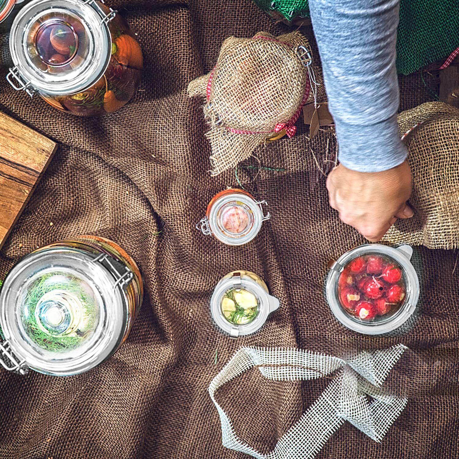 2 Piece Rubber Seal Ring for Glass Jars, Airtight Silicone Replacement Gasket