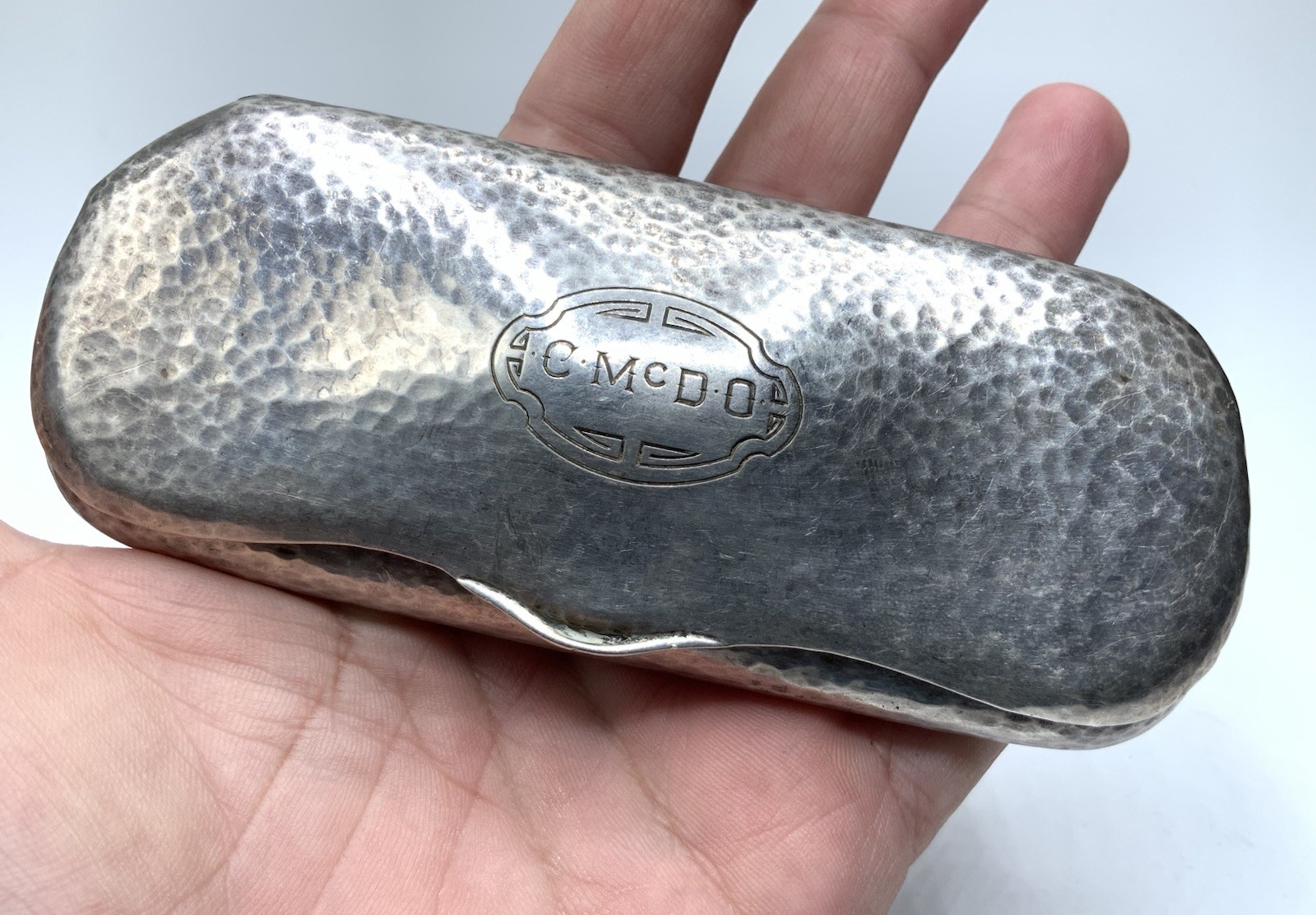 Blackinton Sterling Silver Vintage Deco Monogrammed Eyeglasses Case - 65.7g