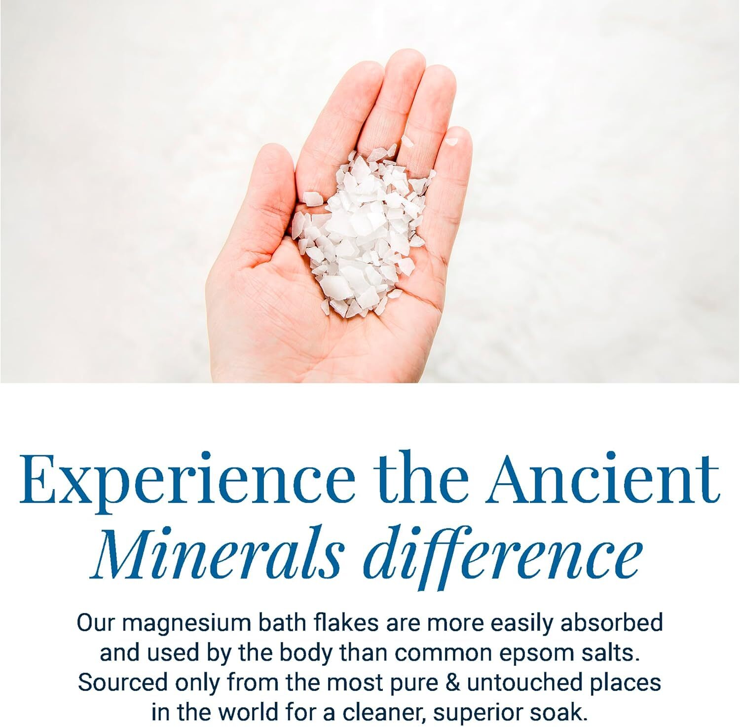 Magnesium Bath Flakes of Pure Genuine Zechstein Chloride - Resealable Magnesium