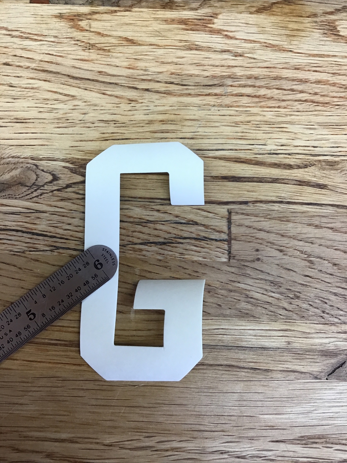 Firefighter / EMT Turnout Coat Reflective Iron-On Letter  “G” Lime Green D-6