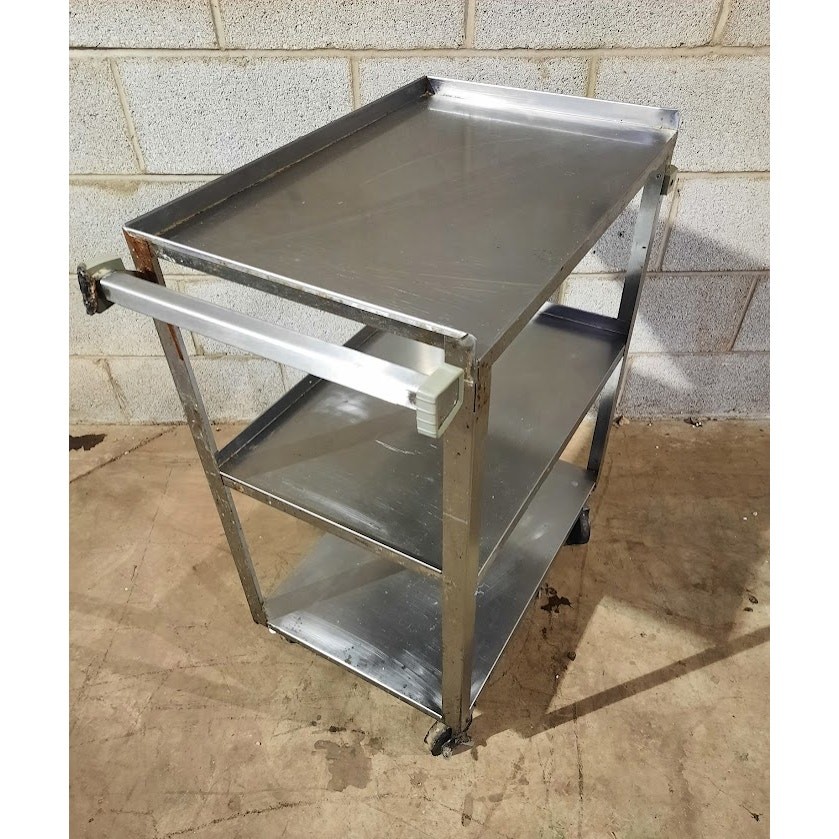 Stainless Steel Cart With 3 Shelves on Casters