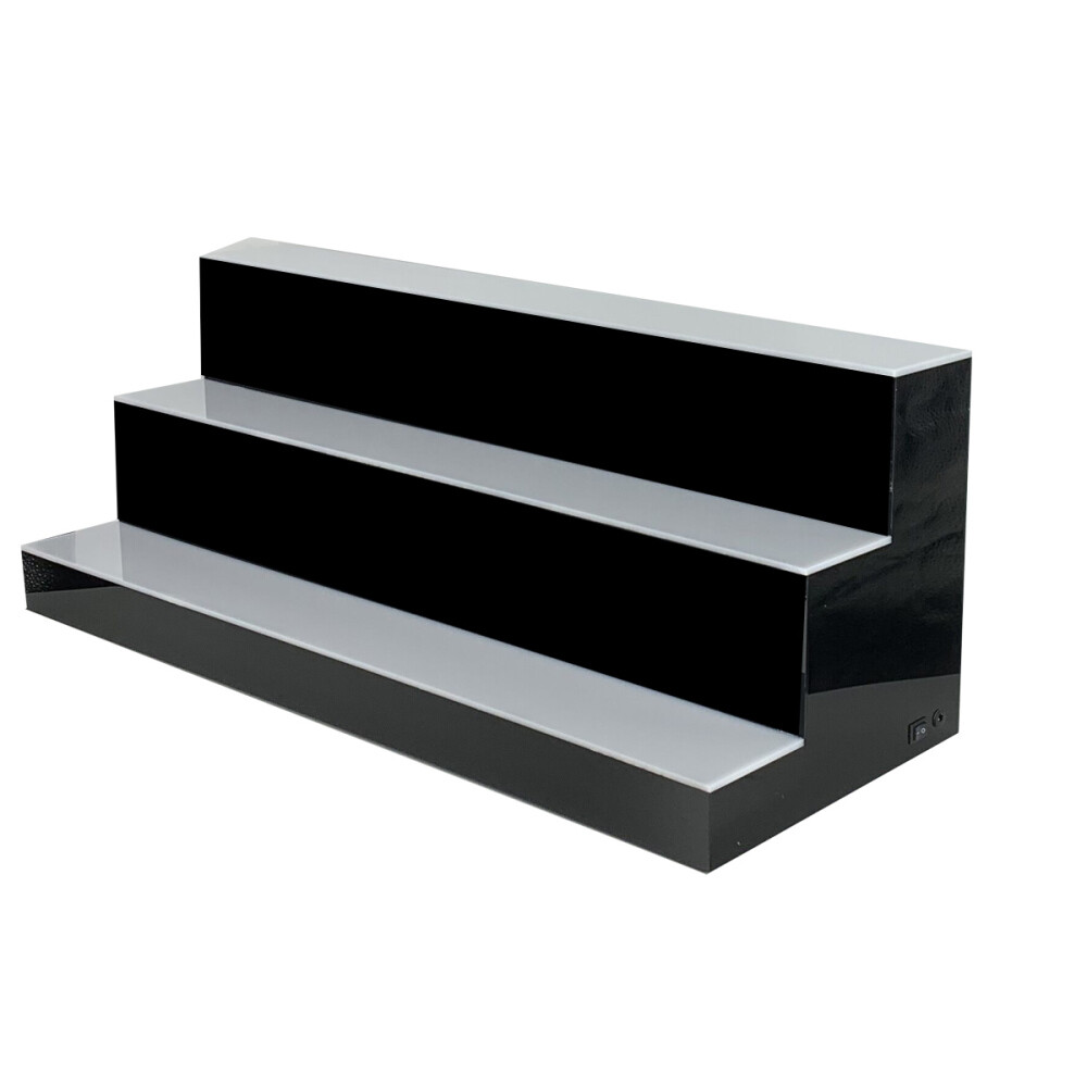 31in 3-Tier 7 Colored LED Back Bar Liquor Display Bar Wine Bottle Display Stands