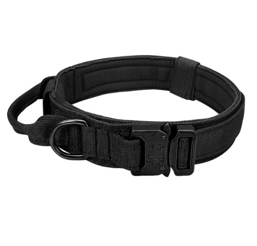 Tactical Dog Collar w/ Handle +Leash Heavy Duty Military Service Canine Training