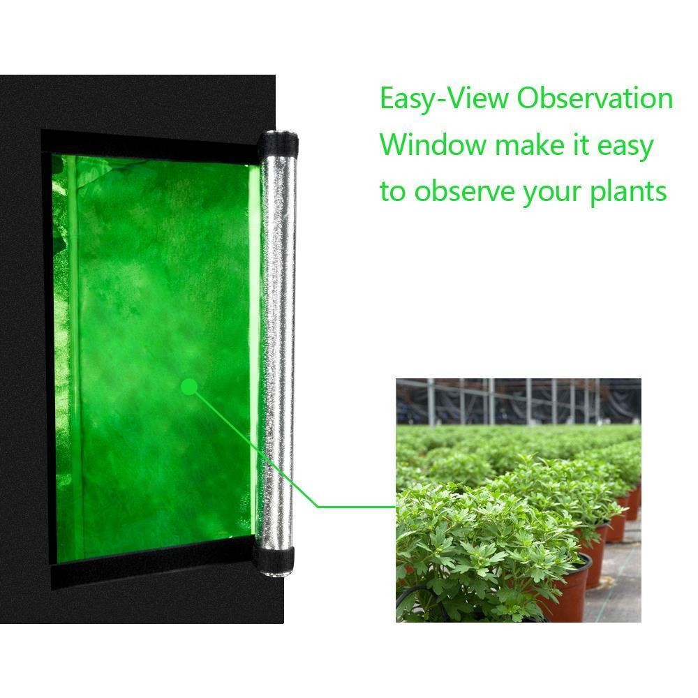 2' x 2' Indoor Grow Tent 100% Reflective 600D Mylar Hydroponics w/Viewing Window