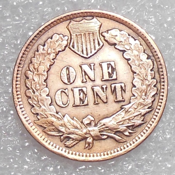 1902 Indian Head Cent AU/ About Unc DETAILS-Bent