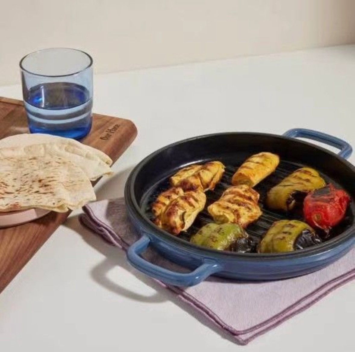 Our Place Cast Iron Hot Grill | Toxin-Free, 10.5" Round, Enameled Cast Iron