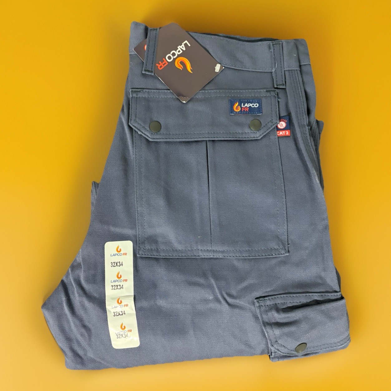 LAPCO FR Flame Resistant Mens Straight Pants New NWT 32x34 Navy Blue Twill 300