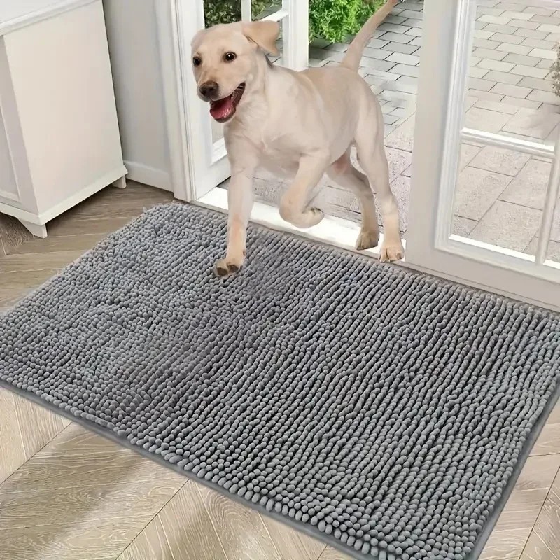 Dog Door Mat for Muddy Paws 30X50 Absorbs Moisture and Dirt Absorbent Non-Slip