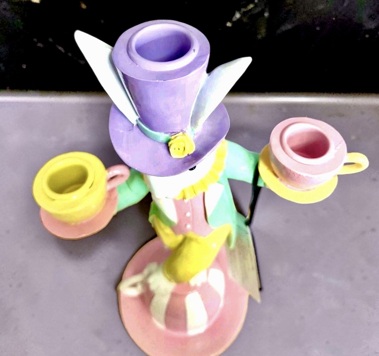 Mad Hatter Easter Bunny MacKenzie Style 13” VIRAL Candle Holder NEW IN BOX