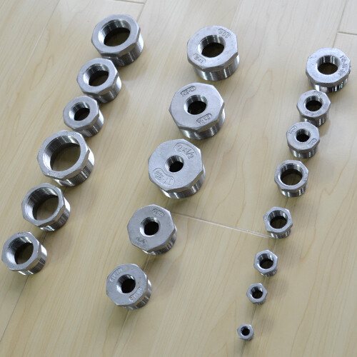 NPT threaded SS 304 HEX Reducing bush adapter Pipe Reducer Fitting Adapter