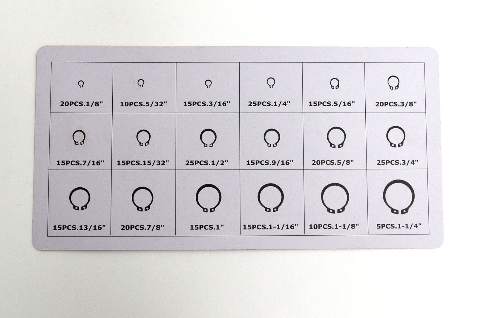 300 Snap Ring Assortment Kit Set Circlip 18 C-Clip Internal Retaining Ring Set