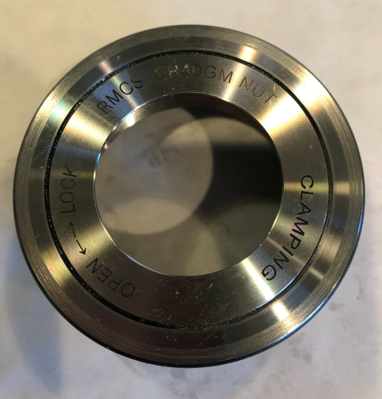 NEW - ER40 BEARING STYLE COLLET NUT - NO BRASS - ALL STEEL - NEW- $1.00 SHIPPING