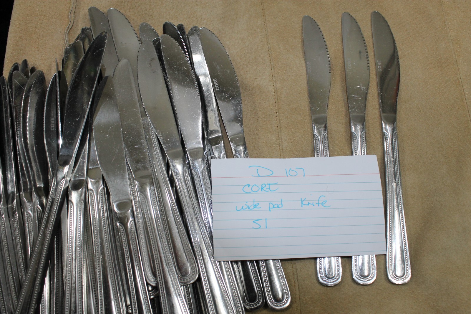 Lot CORE Stainless MILTON 51 Knife 17 Fork Restaraunt Event Catering