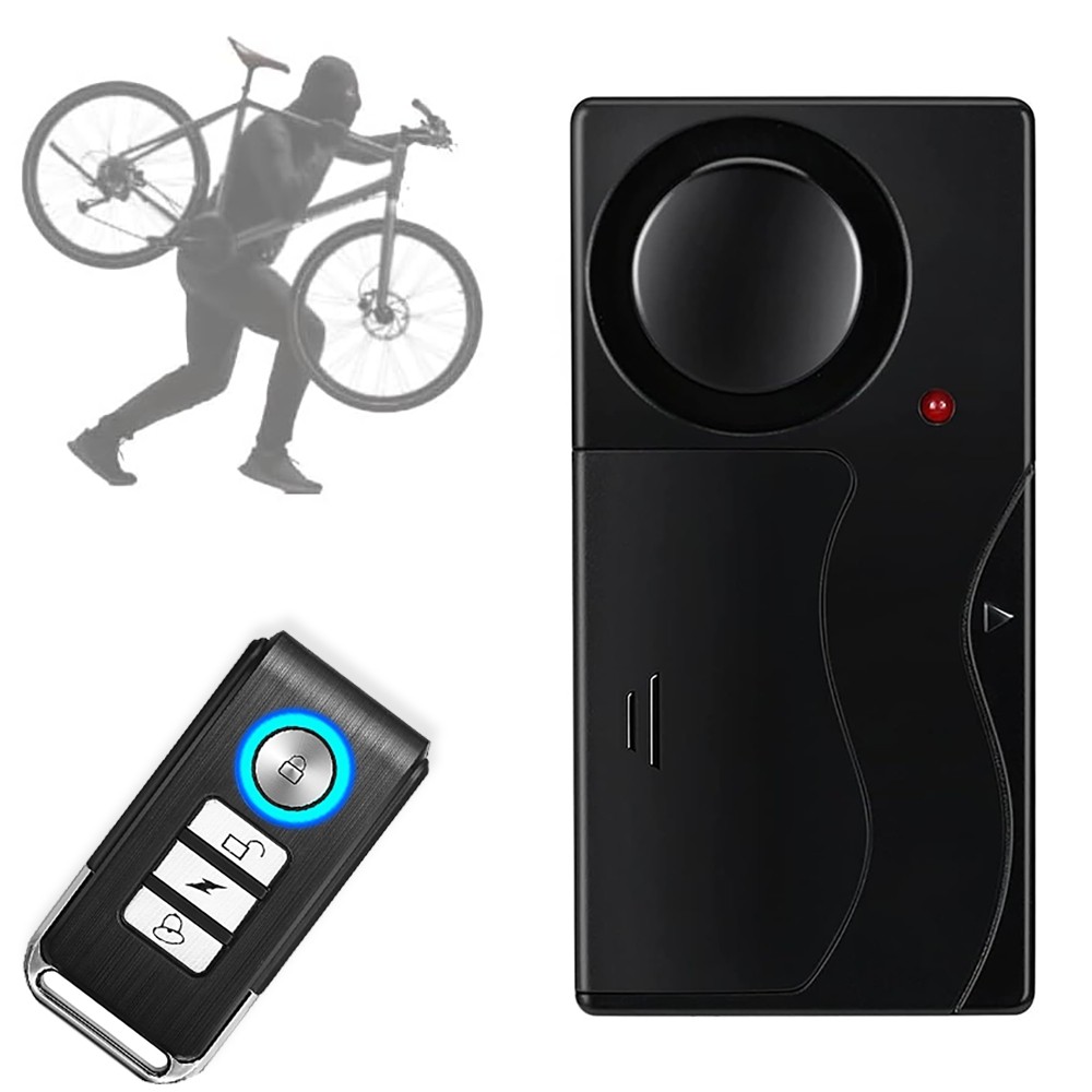 Wireless Bike Alarm with Remote 150dB Anti-Theft Vibration Motorcycle Waterproof