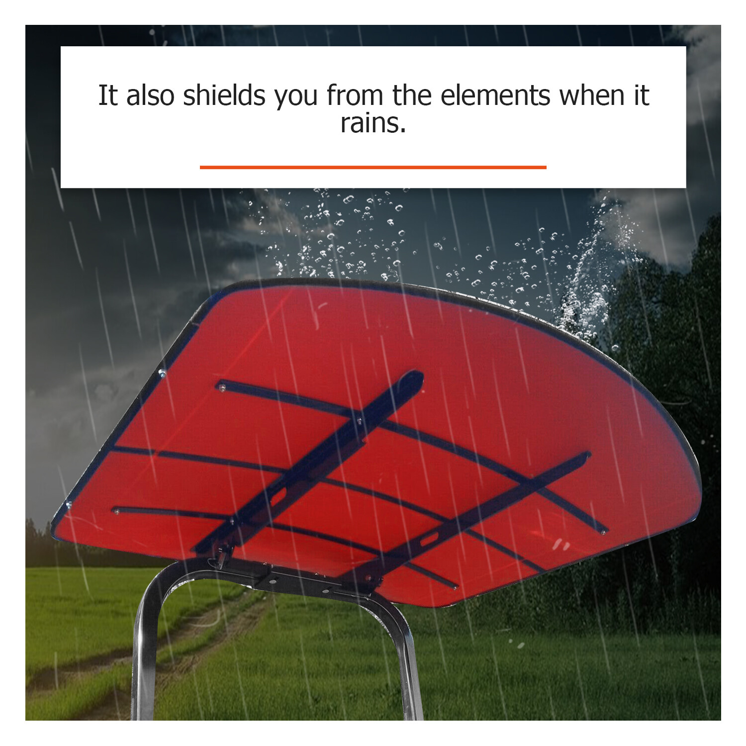 Tuff Top Tractor Canopy for ROPS 52 x 52 Red Sun Shade