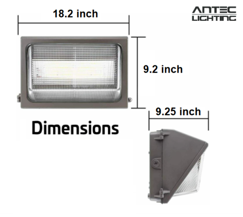 100W LED OUTDOOR WALL PACK High Voltage (AC 347-480V) 5000K Glass Lens