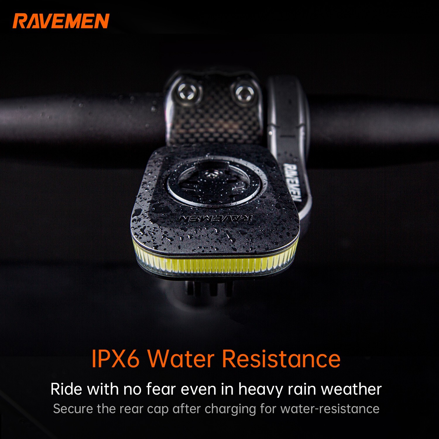 RAVEMEN FR160 For Garmin Bike Head Light PRO Out-Front Bicycle Flashing Safety