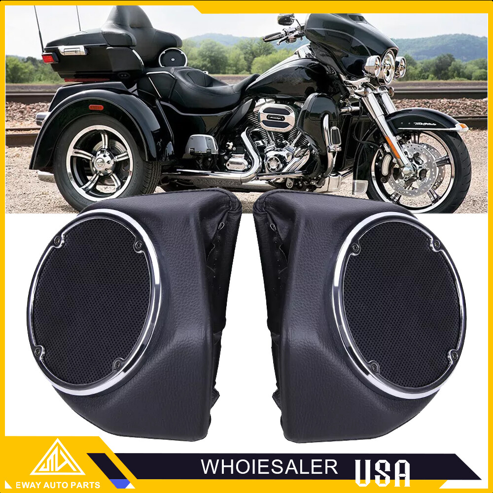 For Harley Touring King Tour Pak Pack Rear 6.5" Speaker Pods Box Trunk 2014-2024