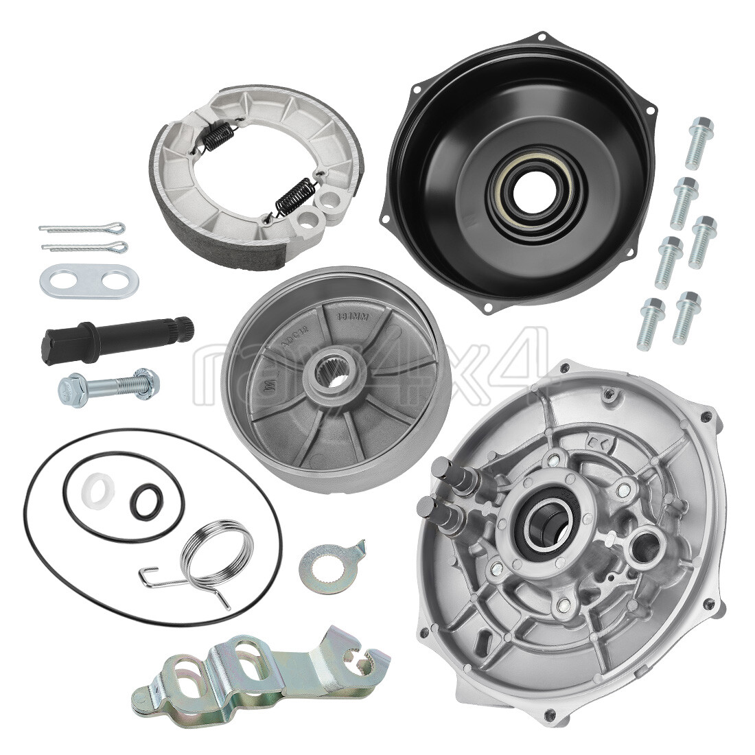 Rear Brake Drum Hub Plate Cover Seal Kit for Honda Foreman Rubicon 500 2001-2014