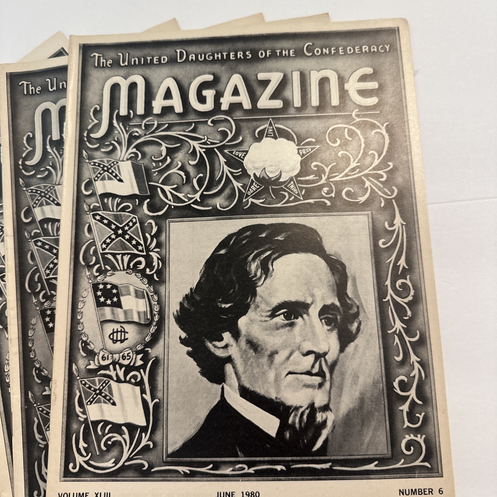 1980 United Daughters of the Confederacy UDC Magazine Lot Jan–Dec No Aug Sept