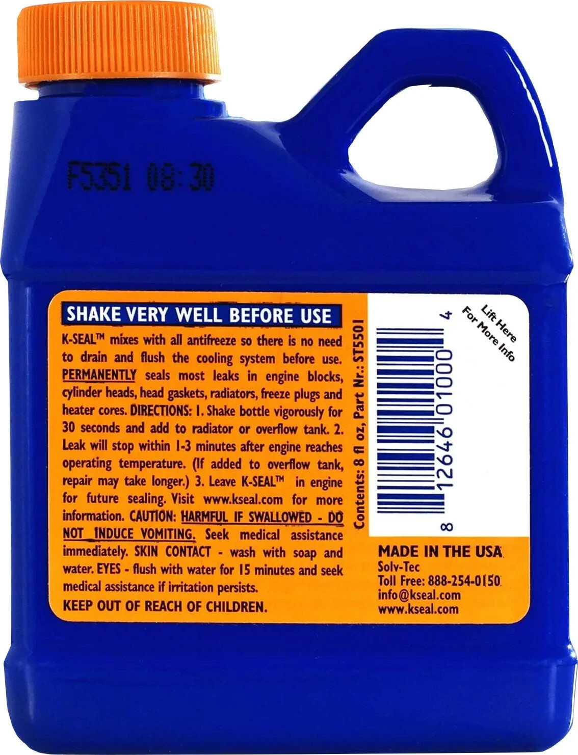 K-Seal ST5501 Multi Purpose One Step Permanent Coolant Leak Repair, Blue