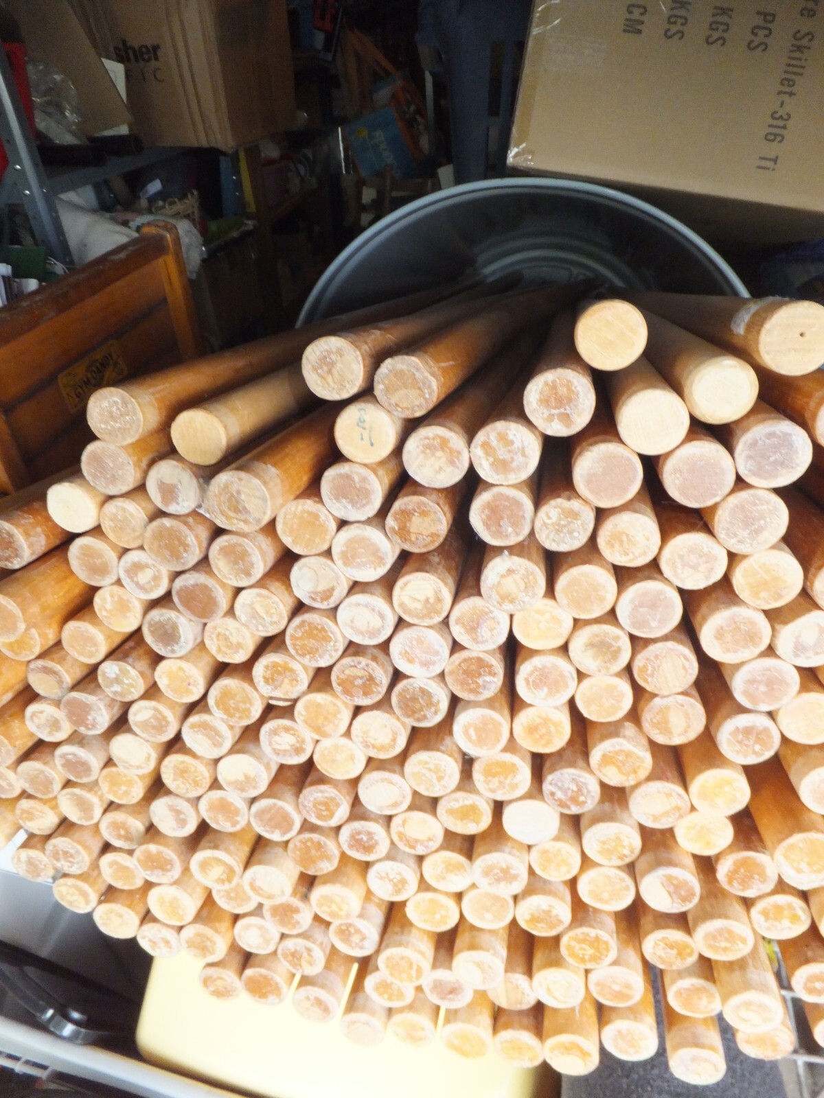 Martial Arts Bo Staff Stick Hard Wood Dowel Home Industrial Arts Use 62"L X 1"W