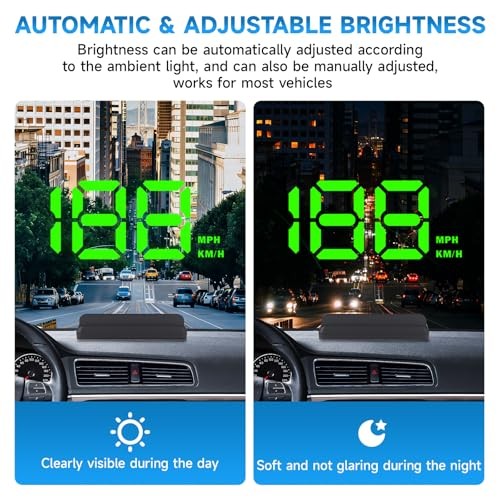 Heads Up Display GPS Speedometer for Car Universal Windshield Head Up W2 Green